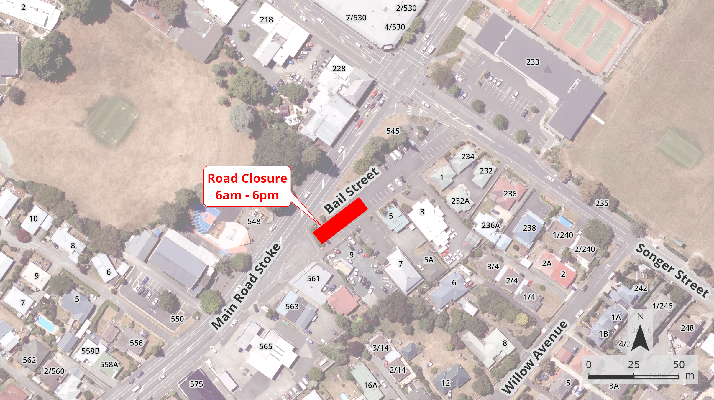 GIS Proposed Road Closure Bail Street Jan2024