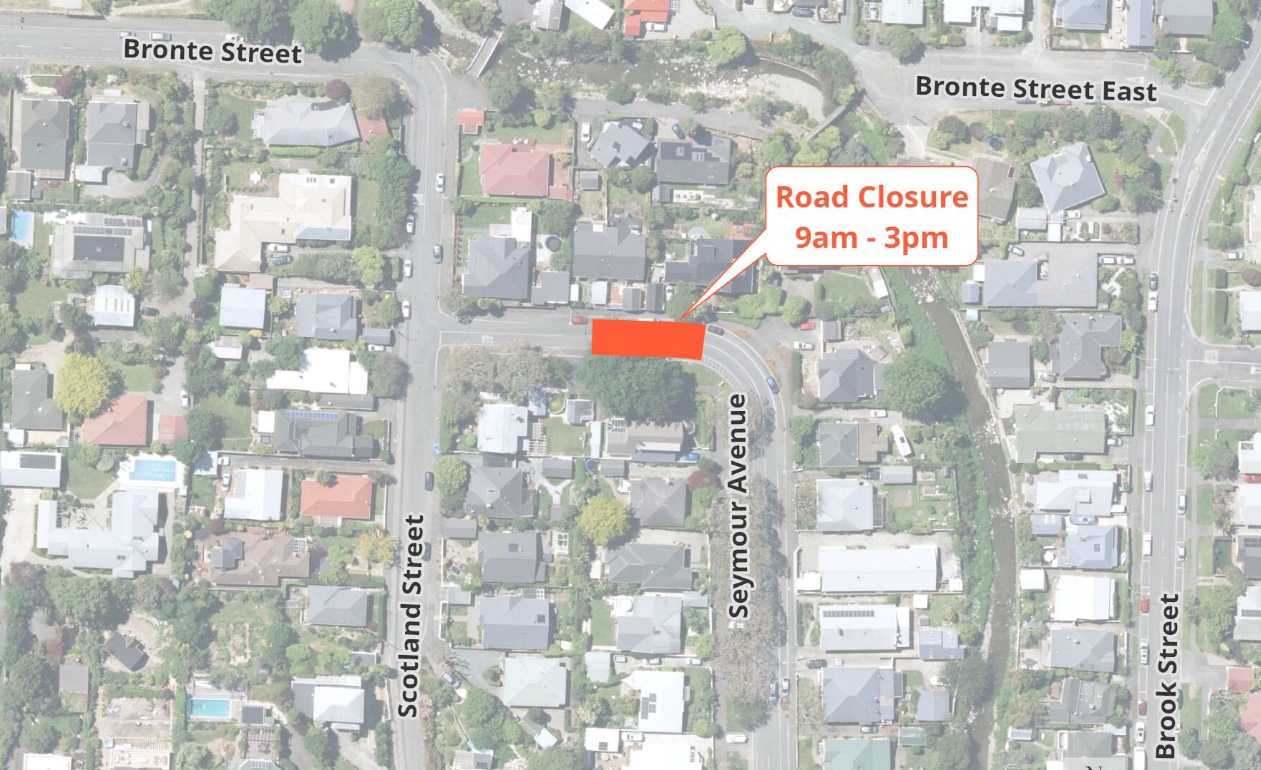 Map Road Closure Seymour Avenue Nelmac 16 Sep 2024