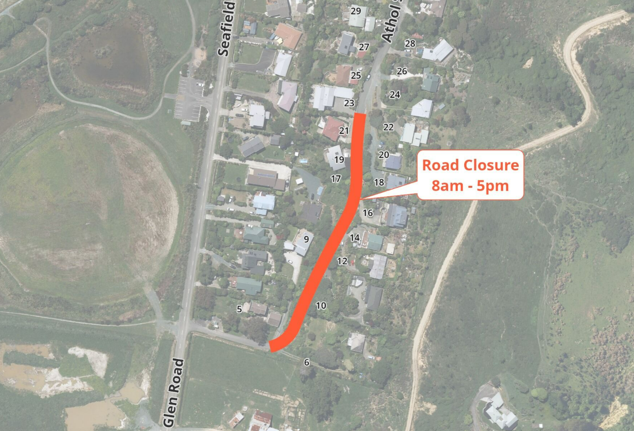 Map Road Closure Athol Street Nelmac 13 Mar 2025